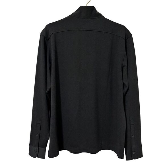 Brooks Brothers Men's Mid Layer Stretch 1/2 Button Shirt Size L Charcoal Gray - Picture 2 of 7